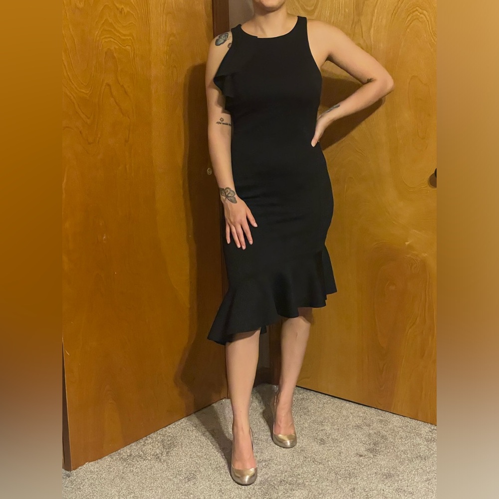 Banana Republic Black One Shoulder Dress